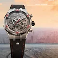 Часы Maurice Lacroix Aikon Chronograph Skeleton Automatic Mahindra Racing AI6098-SS001-091-2 фото 2