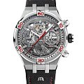 Часы Maurice Lacroix Aikon Chronograph Skeleton Automatic Mahindra Racing AI6098-SS001-091-2
